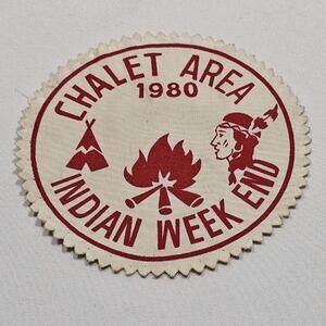 Vintage Chalet Area Indian Weekend 1980 Boy Scout Patch